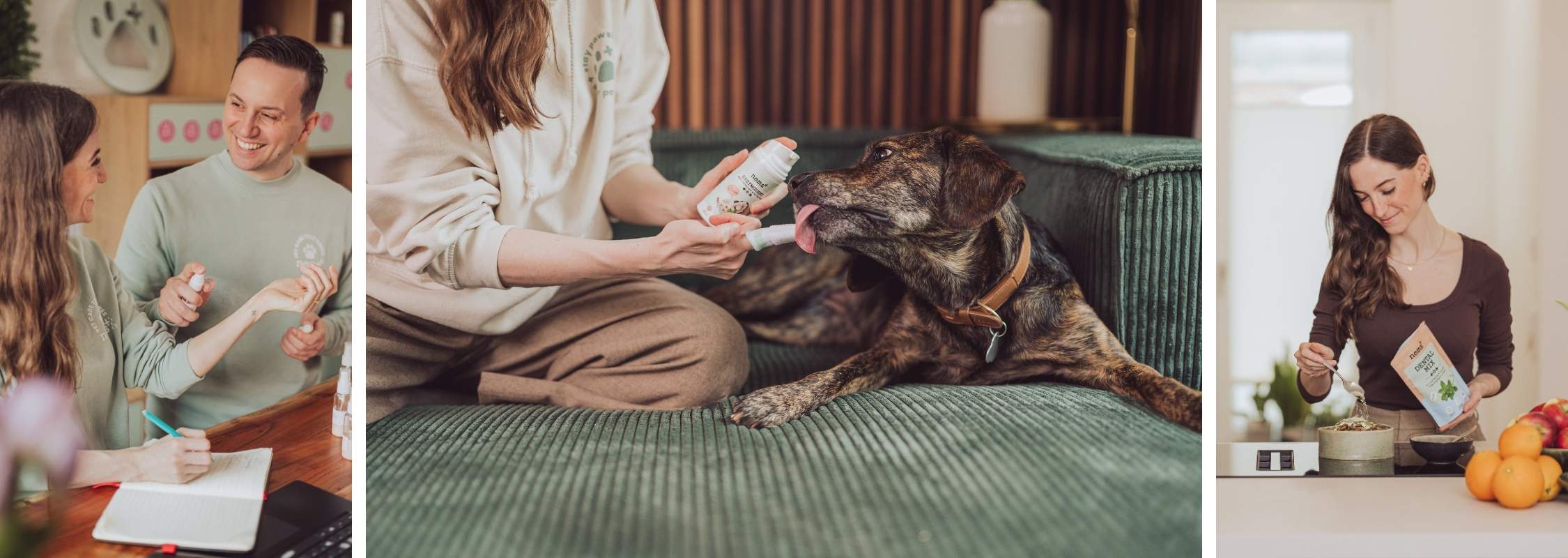 Businessfotografie-Personal-Branding-Brand-Story-Unternehmensreportage-Nomsplus-Hunde Businessfotos Hundebusiness Produktfotografie - Brand Story für Hundefutter Startup Hannover